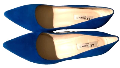Zapatos de Vestir LK Bennett Floret Gamuza Azul Talla 37.5/7 EE. UU. (Ligeramente Usados)—#390 Foto 1 de 4