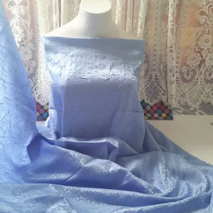 Vintage Crepe Silk Like Jacquard SIZE IN PHOTOS (Colour is like main image) - Picture 1 of 5