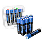 12Pack AAA Rechargeable Lithium 1.5v Batteries 1100mWh Li-ion battery & Charger 