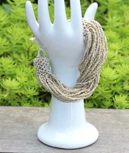 Vintage Multi Strand Glass 1000 Seed Bead Boho Bracelet - Picture 1 of 12
