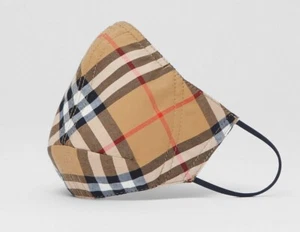 Authentic NEW BURBERRY UNI / Kids Beige Classic CHECK Cotton Face Mask S/M - Picture 1 of 15