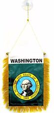 Washington US State Flag Hanging Car Pennant for car Window or Rearview Mirror
