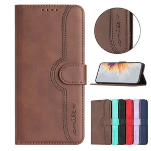 Leather Wallet Case Cover For iPhone 16 15 14 13 12 11 Pro Max Magnetic Flip - Picture 1 of 10