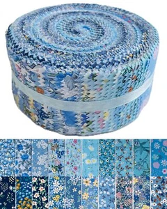 Jelly Roll Fabric 40 Precut Strips 2.5"x44" Floral Cotton for Quilting DIY - Picture 1 of 4