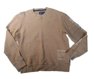 Gas jeans mens 100%authentic LS size Large Fleece Sweater Khaki Multi - Picture 1 of 6