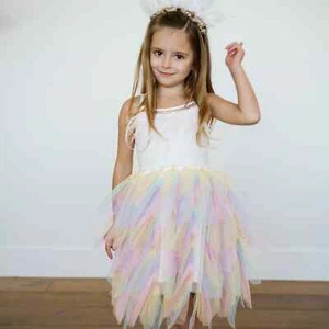 NEW NWT $136 PETITE HAILEY "Fur Wave" Tutu - rainbow tulle - sz 10 - Picture 1 of 7