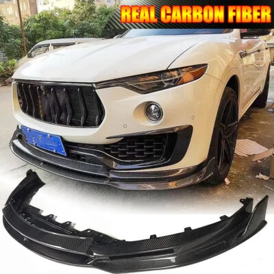 Kit de carrocería alerón labial parachoques delantero de carbono real apto para Maserati Levante 2016-2019 Foto 1 de 4
