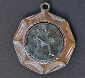 Südafrika - Vintage Herren Tennis Messing Medaille in Achtpunkt Stern Fassung - Bild 1 von 4