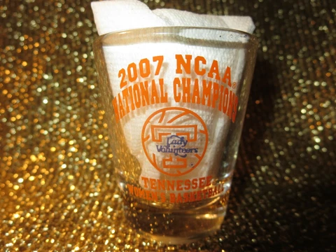 Tennessee Lady Vols 2007 NCAA Womens Basektball Champs Shot Glass Glassess NEW Cover
