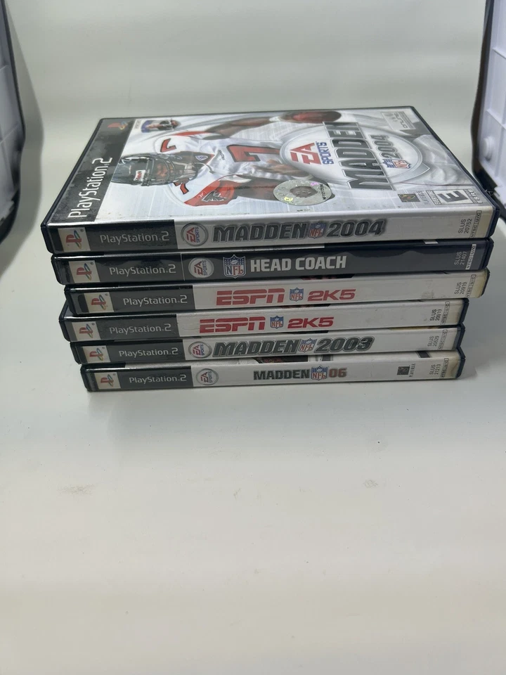 PS2 Football Lot of 6- (Madden '03, 04’, 06’CIB) - (NFL 2K5 - No Manual) Tested - Image 1 of 4