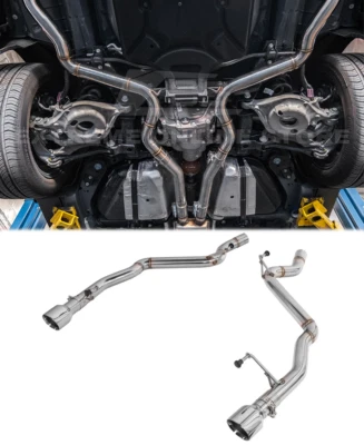 3.5'' Dual Tips Exhaust For 2024-Up Ford Mustang GT 5.0 Muffler Delete Axle Back - Image 1 of 4