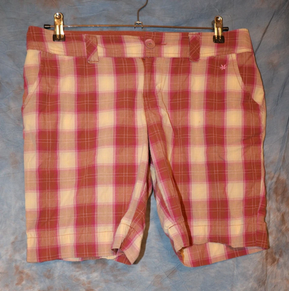 Pantalones Cortos Junior Mujer Rosa Marrón A Cuadros SO Frente Plano Talla 11 muy buenos Foto 1 de 4