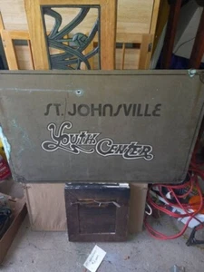 Vintage 60er Jahre St Johnsville, N.Y Jugendzentrum Schild - 2-seitig - Bild 1 von 6