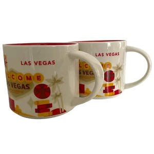 Pair of Starbucks 2015 You Are Here Collection Las Vegas Mug - Picture 1 of 7
