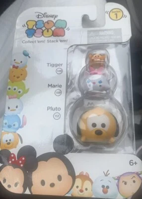 "Nuevo Disney Tsum Tsum Serie 1 Pila Coleccionables 3 Figuras Tigger Marie Pluto" Foto 1 de 4