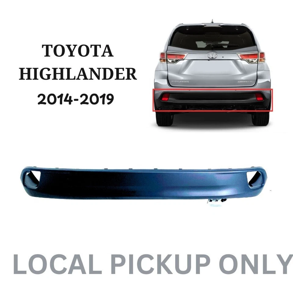 New Fits 2014-2019 Toyota Highlander Rear Bumper Lower Cover Local Pickup - Image 1 of 4