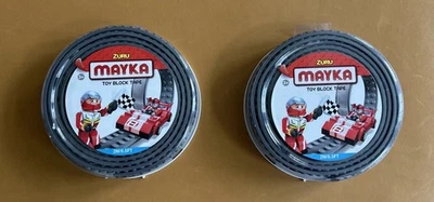 Two - Zuru Mayka Toy Blue Block Tape 2M/6.5 FT  4 Row Pegs Lego Compatible - New - Image 1 of 2