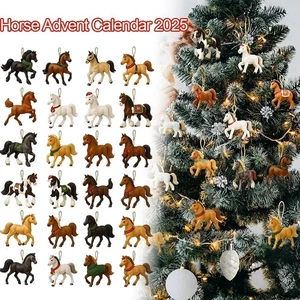Calendario de Adviento Caballo 2025 - Galope a Diciembre | Colgante Caballo 24 Cuentas - Imagen 1 de 8