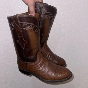 STIVALI DA COWBOY ROPER UOMO OTTIME CONDIZIONI LUCCHESE 2000 ESOTICO STRUZZO 8D - Foto 1 di 10