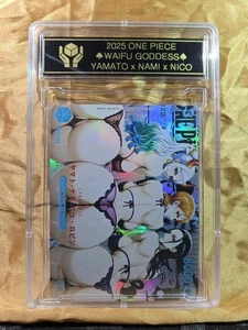 YAMATO x NAMI x NICO ROBIN One Piece Waifu Goddess CUSTOM CARD Gold/Black Label - Picture 1 of 4