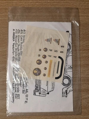 1/43 Horbra (112) - Planche de Decals Porsche 934 Jägermeister Mad Moritz (1976) - Photo 1/2