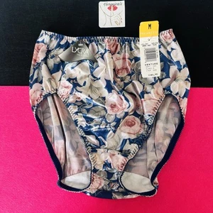 Vassarette Satin Hi-Cut Floral Panties Second Skin Stretch Vintage NEW NWT - Picture 1 of 8