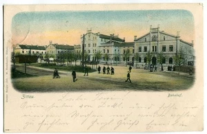 AK Zittau, Bahnhof 1900 - Bild 1 von 2