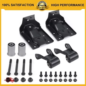Rear Leaf Spring Hanger Bracket and Shackle Kit For Chevy Silverado GMC Sierra - Picture 1 of 14