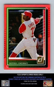 2025 Donruss Baseball #32 Deion Sanders rot #/250 Cincinnati Reds fast neuwertig+ - Bild 1 von 2