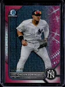 2022 Bowman Mega Box Jasson Dominguez Pink Mojo Refractor #15/199 Yankees - Picture 1 of 2