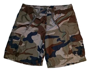 OP Ocean Pacific Camo Board Shorts Uomo (M) 32-34 Cargo Verde Bosco Mimetico - Foto 1 di 7