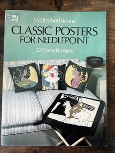 Classic Posters for Needlepoint- Vintage 1978 Dover - 22 Patterns - Picture 1 of 6