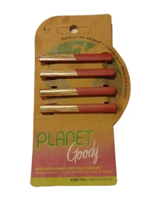 4 Pack Planet Goody Hair Bobby Pins 2.75” Renewable Plant Based Slide Proof Grip - Image 1 of 3