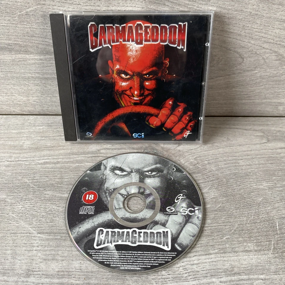 Carmageddon PC CD-ROM Vintage Game Jewel Case SCi 18 PAL UK GT Interactive 1997 - Image 1 of 4