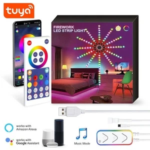 Tuya Striscia LED Fuochi d'artificio Intelligente WiFi con App Controllo Vocale - Picture 1 of 8