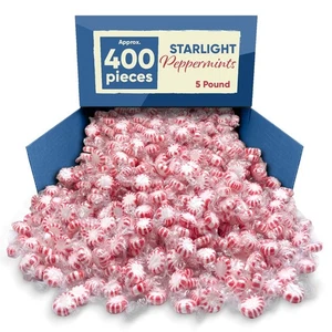Nostalgiac Starlight Peppermint Flavor Mints Bulk Hard Candy (5 Pounds) On Sale! - Picture 1 of 12