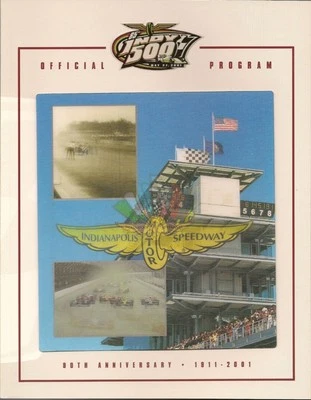2001 Indianapolis 500 Souvenir Program 85th Running Helio Castroneves - Image 1 of 4