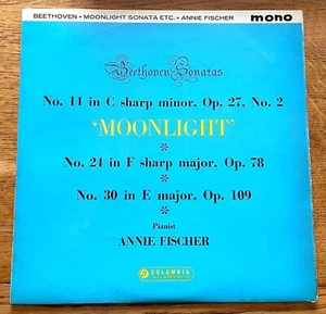 33CX 1675 - Beethoven sonatas 14 "Moonlight", 24 & 30 *Annie Fischer* EX LP - Bild 1 von 8