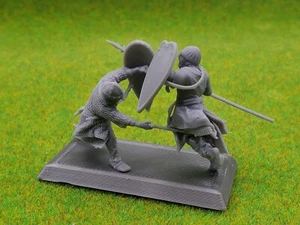 Caballero miniature Medieval 28mm Rodrigo vs Hariz Duel Reconquer - Picture 1 of 4