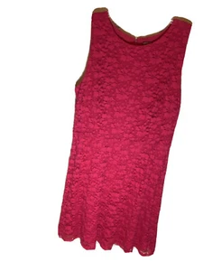 Women Lace Short Sleeve Dress Size XL Bubblegum Pink - Picture 1 of 11