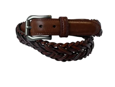 Genuine COACH 3865 Tan Leather & Braided Men's Belt Made In Turkey 42/105 cm - Image 1 of 4