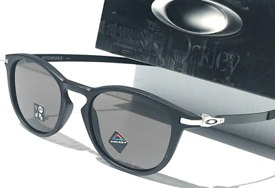 NUEVO Gafas de sol Oakley Pitchman R negras satinadas redondas PRIZM GRIS IRIDIO 9439-01 Foto 1 de 4