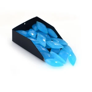 Blue Chalcedony Loose Gemstone 10X20mm Diamond Shape Faceted Beads Wholesale Lot - Picture 1 of 10