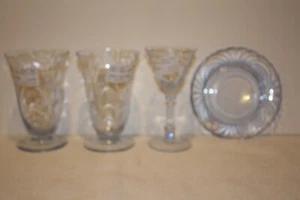 (2) Cambridge Caprice lt. blue 10 oz Tumblers, (1) Cocktail Goblet, (1) Saucer - Picture 1 of 12