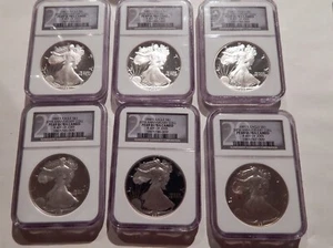 1986 THRU 2005 PROOF SILVER EAGLE SET GRADED BY NGC PR69 ULTRA CAMEO #409 / 2005 - Picture 1 of 7
