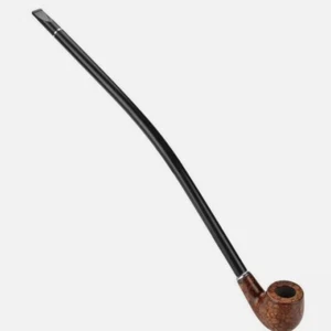 Wooden Tobacco Smoking Pipe Churchwarden Long Handle Pipe Men's Gift+Gift Box - Picture 1 of 3