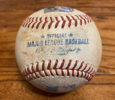 Nolan Jones Rockies Game Used DOUBLE Baseball 6/26/2024 + OUT vs Astros Hit #154 - Image 1 of 4