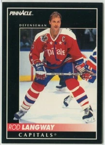 1992-93 Pinnacle #131 Rod Langway Washington Capitals - Picture 1 of 2