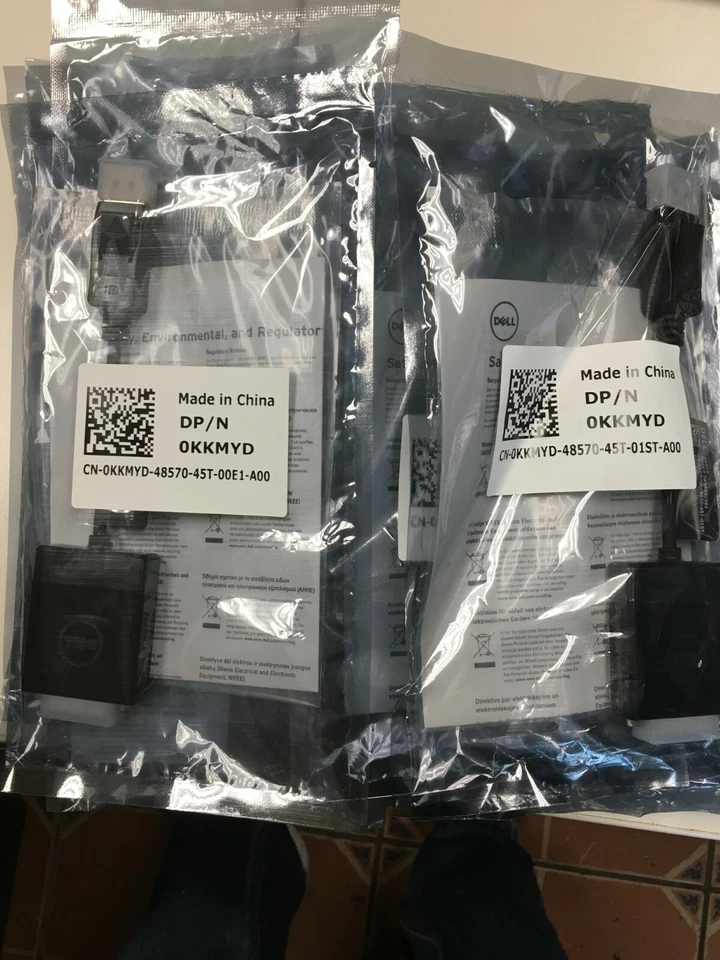  6 Dell DANARBC084 GENUINE Display Port Computer Output to DVI Adapter Dongle  - Image 1 of 1