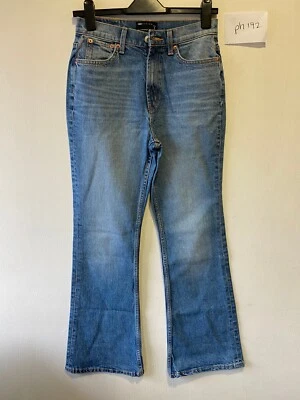 Asos Diseño Pequeña Cintura Alta Vaqueros en Azul W26 L28 (PH192) - Imagen 1 de 3